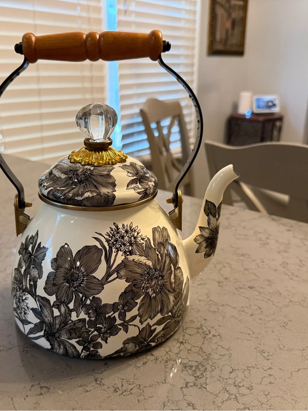 Mackenzie-Childs Sterling English 2 Quart Tea Kettle